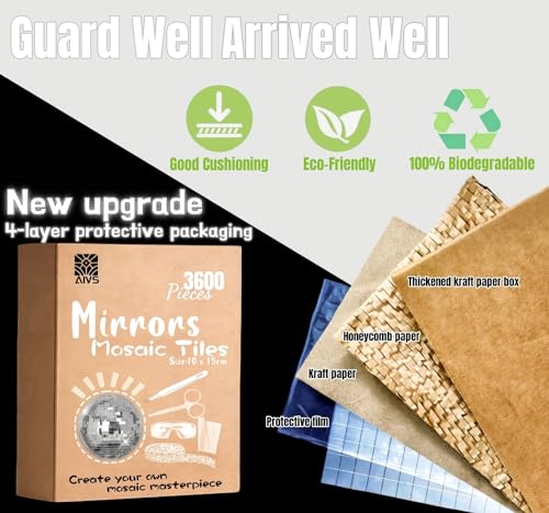 Self Adhesive Disco Mirror Tiles Kit (24 Count)