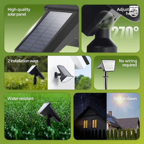 2 Packs Solar Spot Lights Outdoor Waterproof (2 Count)