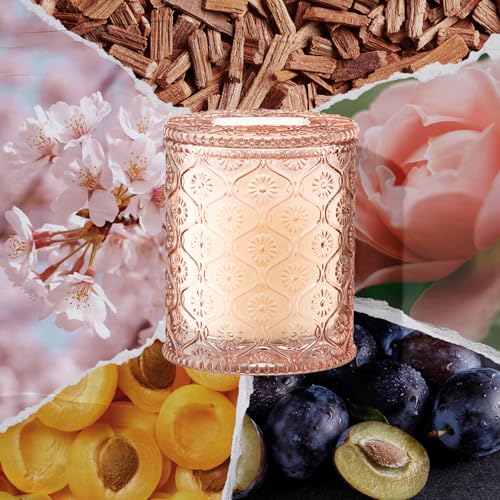 Cherry Sakura Scented Candles for Home (6 Ounce)