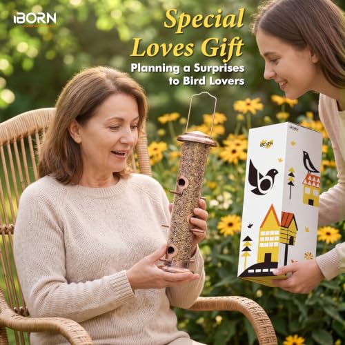 Bird Feeders for Outdoors 15" 6 Ports Chew (2 Count)