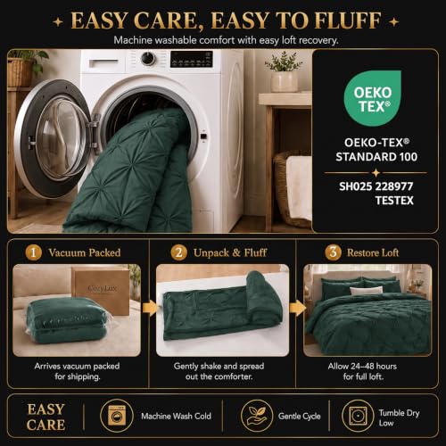 Full Comforter Set Forest Green