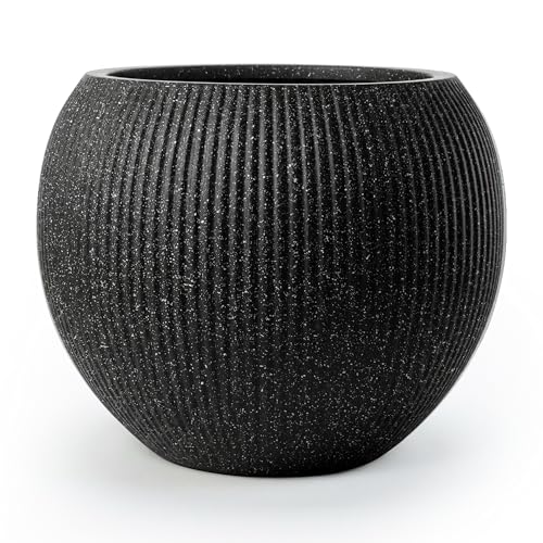Premium Mt Sherman Fiberstone Sphere Planter for Indoor Outdoor Use