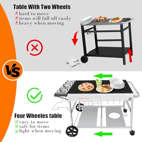 50"x 25" Pizza Oven Table