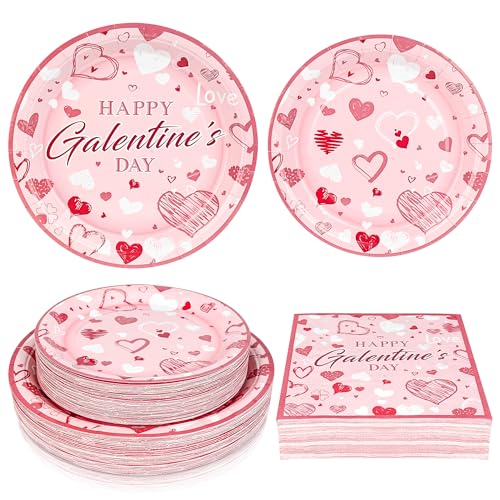 150Pcs Galentine's Day Plates and Napkins (150 Count)