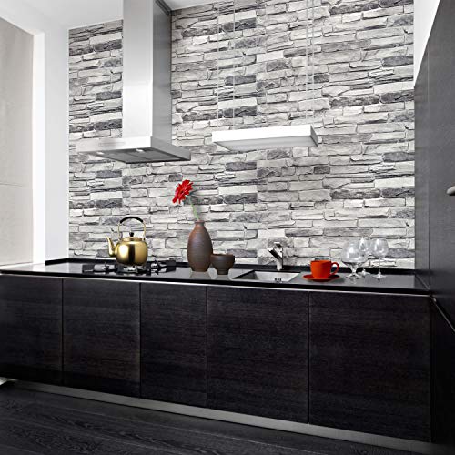 Grey Faux Stone PVC 3D Wall Panel