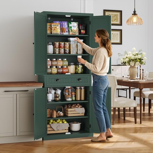 72" Tall Freestanding Pantry & Kitchen Storage Cabinet