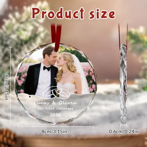 Custom Christmas Ornament Glass