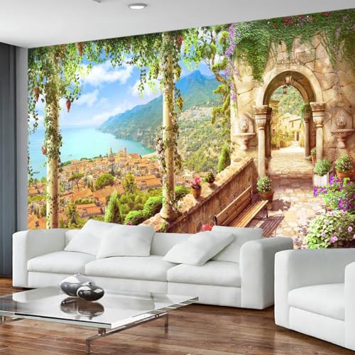 Beautiful Castle Wall Mural Overlooking