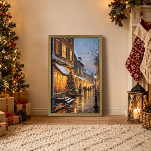 Vintage Christmas Wall Art 16x24 Inch