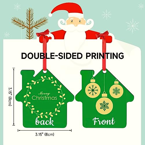 Personalized Christmas Ornaments 2025 Wood Custom Picture Text Hanging Ornament Customized Christmas Tree Decorations Keepsake Gift for Family Couples Xmas Tree Home Decor