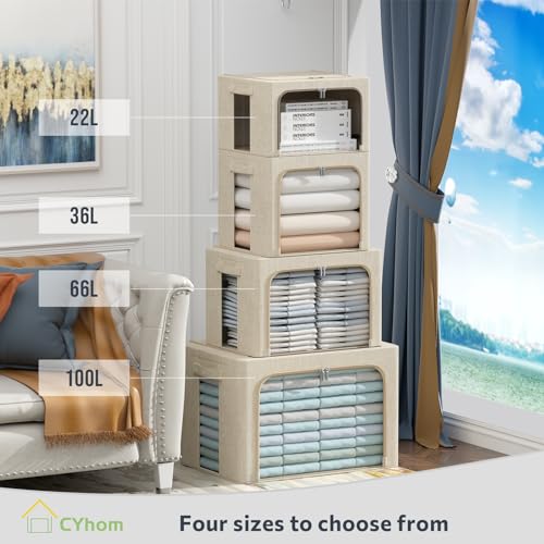 Clothes Storage Bins Box (2 Count)
