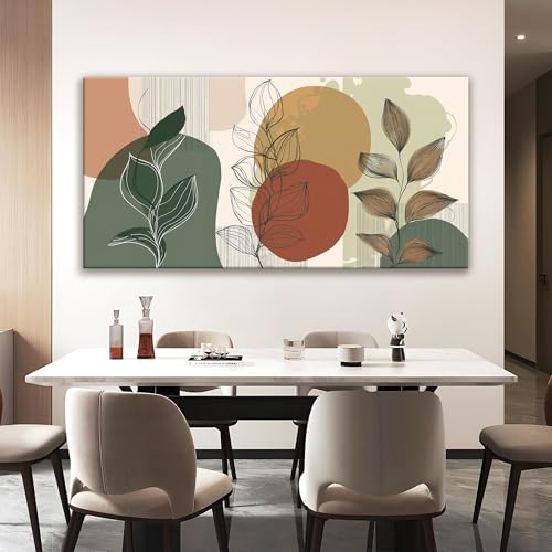 Large Modern Abstract Boho Wall Art For Living Room 29x58 In