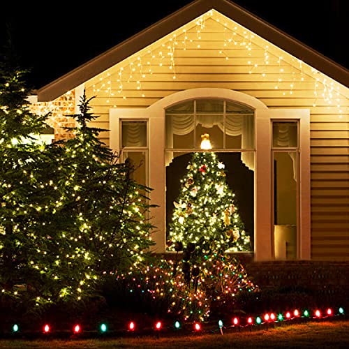 200 LED Icicle Lights for Outside (19.6 Foot)