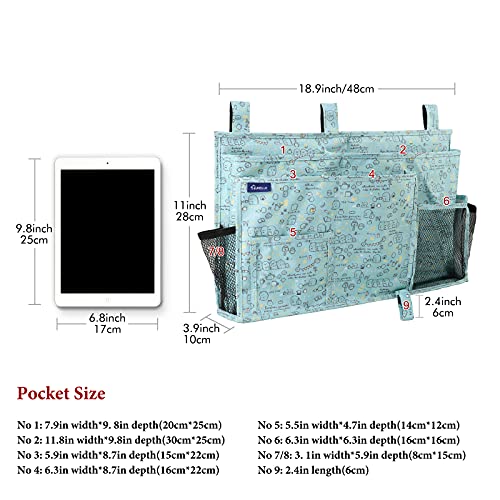 Bedside Caddy Hanging Bed Organizer Storage Bag Pocket for Bunk and Hospital Beds