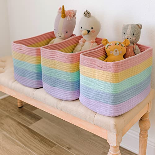 Rainbow Baskets for Shelves (3 Count)