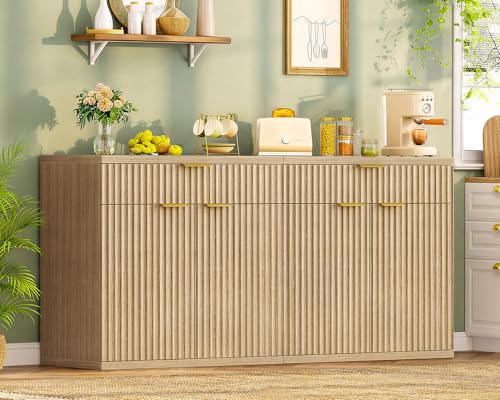 31.5" W Fluted Buffet Cabinet with Storage