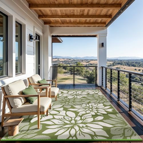 Outdoor Rug Waterproof for Patio Decor (54 Sq Ft)