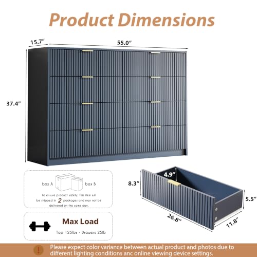 Navy Dresser for Bedroom