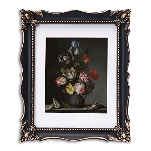 11x14 Vintage Picture Frame with Embossed Flower Design