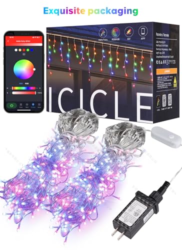 Smart Icicle Lights for Outside (66 Foot)