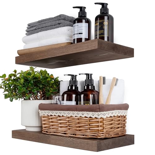 Wood Floating Shelves for Wall 18 inch Set of 2 (2 Count)