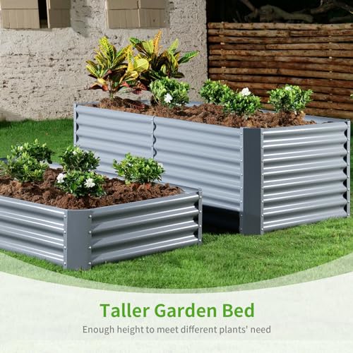 6×3×2ft Galvanized Raised Garden Bed