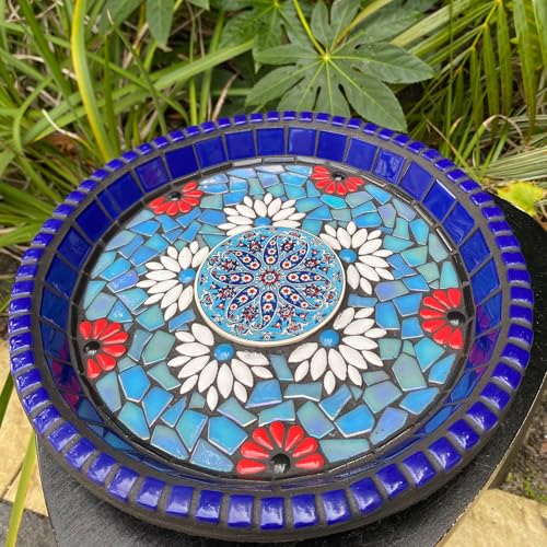 200g Blue Mosaic Tiles for Crafts Bulk (7.05 Ounce)