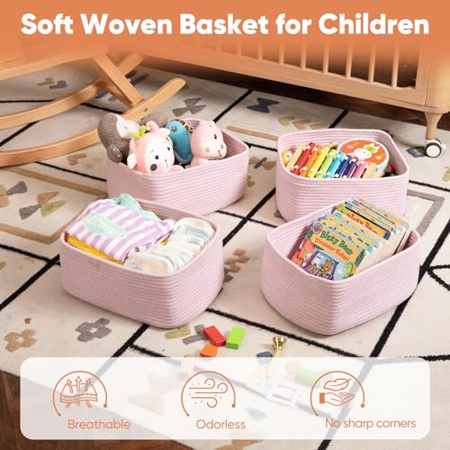 4 Pack 14.17 * 11.02 * 6.3IN Storage Baskets for Organizing Shelves (4 Count)