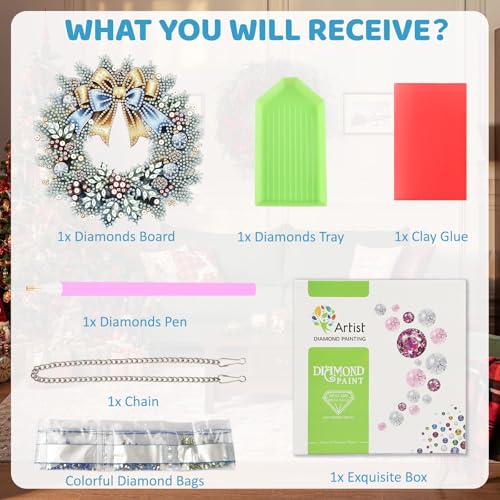 Christmas Diamond Art Hanging Kits for Adult