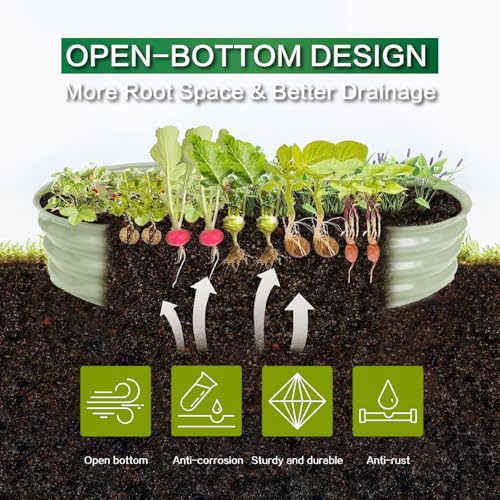 Gardmax 2 Pack Galvanized Raised Garden Bed
