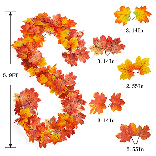 5 Pack 5.9FT Fall Garland (5 Count)