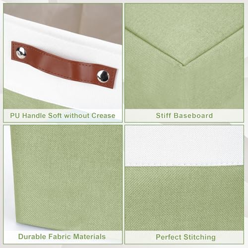 Collapsible Fabric Storage Cubes 11x11 Cube Storage Bins (4 Count)