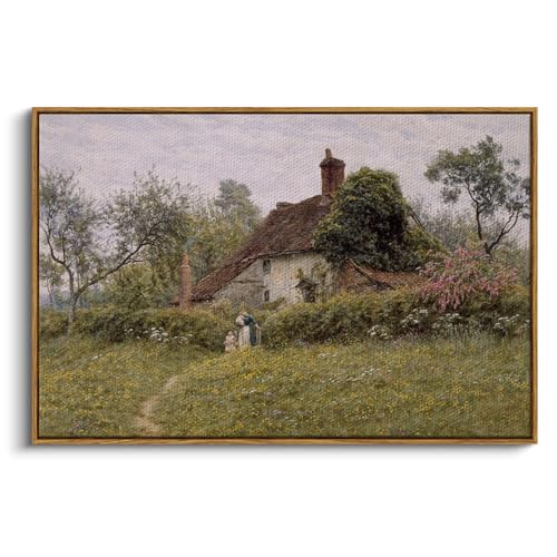 Framed Canvas Wall Art Vintage Decor