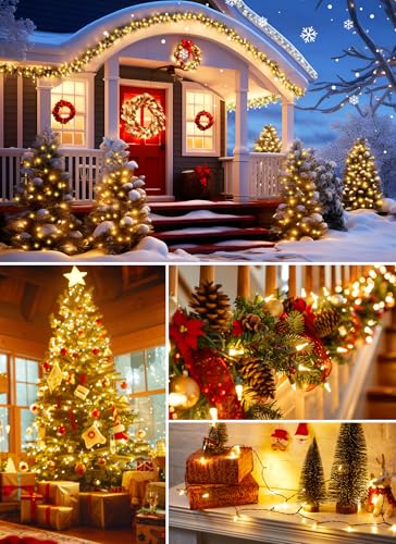 4 Pack Each 50 Count 10 Feet Clear Christmas Mini String Lights (4 Count)