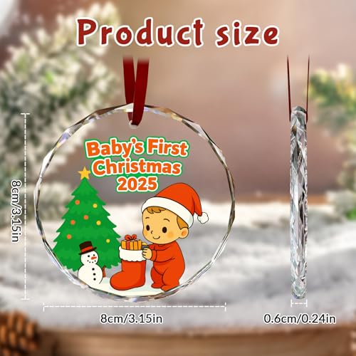 Custom Christmas Ornament Glass