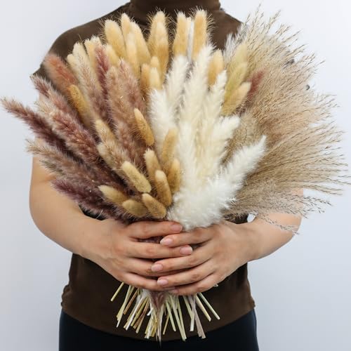 110pcs Dried Pampas Grass (110 Count)