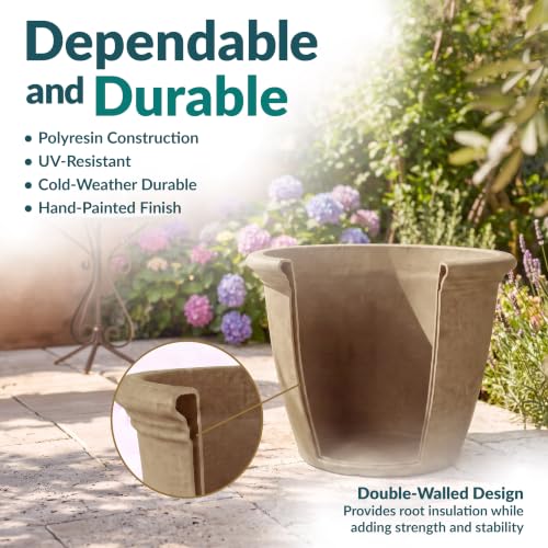 Sunnydaze Anjelica 15.25'' Large Plastic Planter Pot for Plants