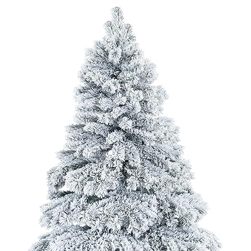 7.5ft Artificial Prelit Snow Flocked Christmas Tree
