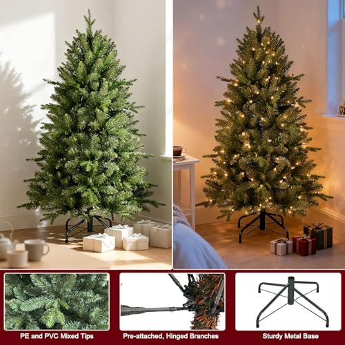 4FT Pre Lit Artificial Christmas Tree