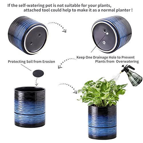 Ceramic Self Watering Plant Pot for Indoor Plants