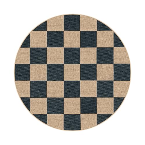 Checkered Easy Jute Entryway Rug (10 Sq Ft)