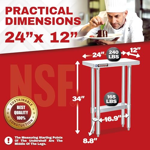 24x12 Small Stainless Steel Table