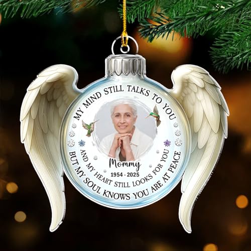 Personalized Custom Photo Acrylic Ornament for Loss of Loved Ones