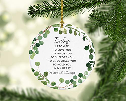 Round Ceramic Porcelain Christmas Tree Ornament Gift