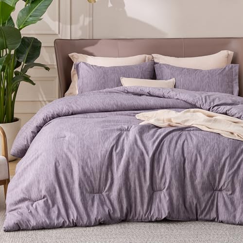 Gray Purple Full Size Comforter Set