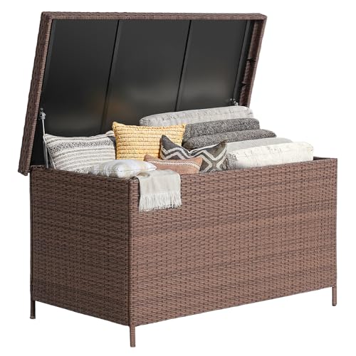 158 Gallon XL Wicker Deck Box