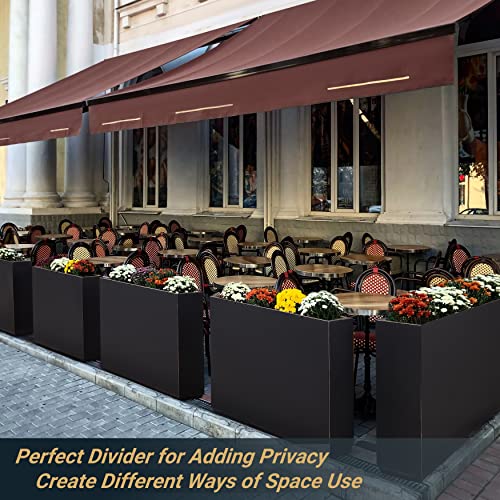 38Lx10Wx30H Fully Welded Metallic Planter Box for Outdoor Plants