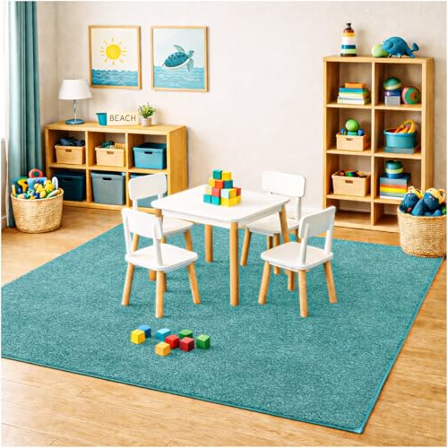 Soft & Colorful 9' x 9' Kids Classroom Area Rug