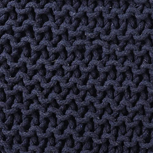 REDEARTH Square Hand Knitted Pouf