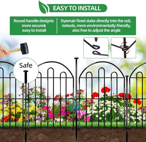 28ft in x 22in Decorative Garden Fence (26 Count)